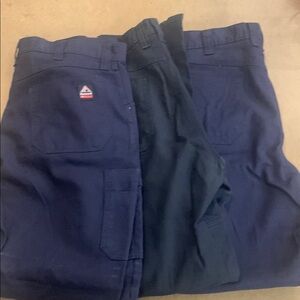 Bulwark FR IQ series rip stop cargo work pants. Lot of 3 pair. 38x34